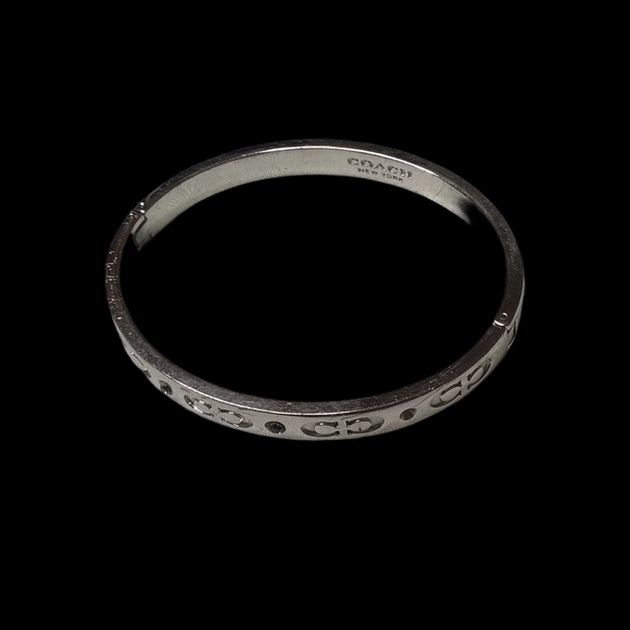 Coach Jewelry - Coach silver signature “C” clasp bangle bracelet